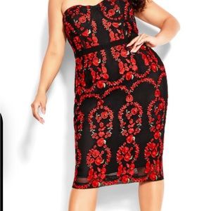 Like new sexy decadent Roses Dress